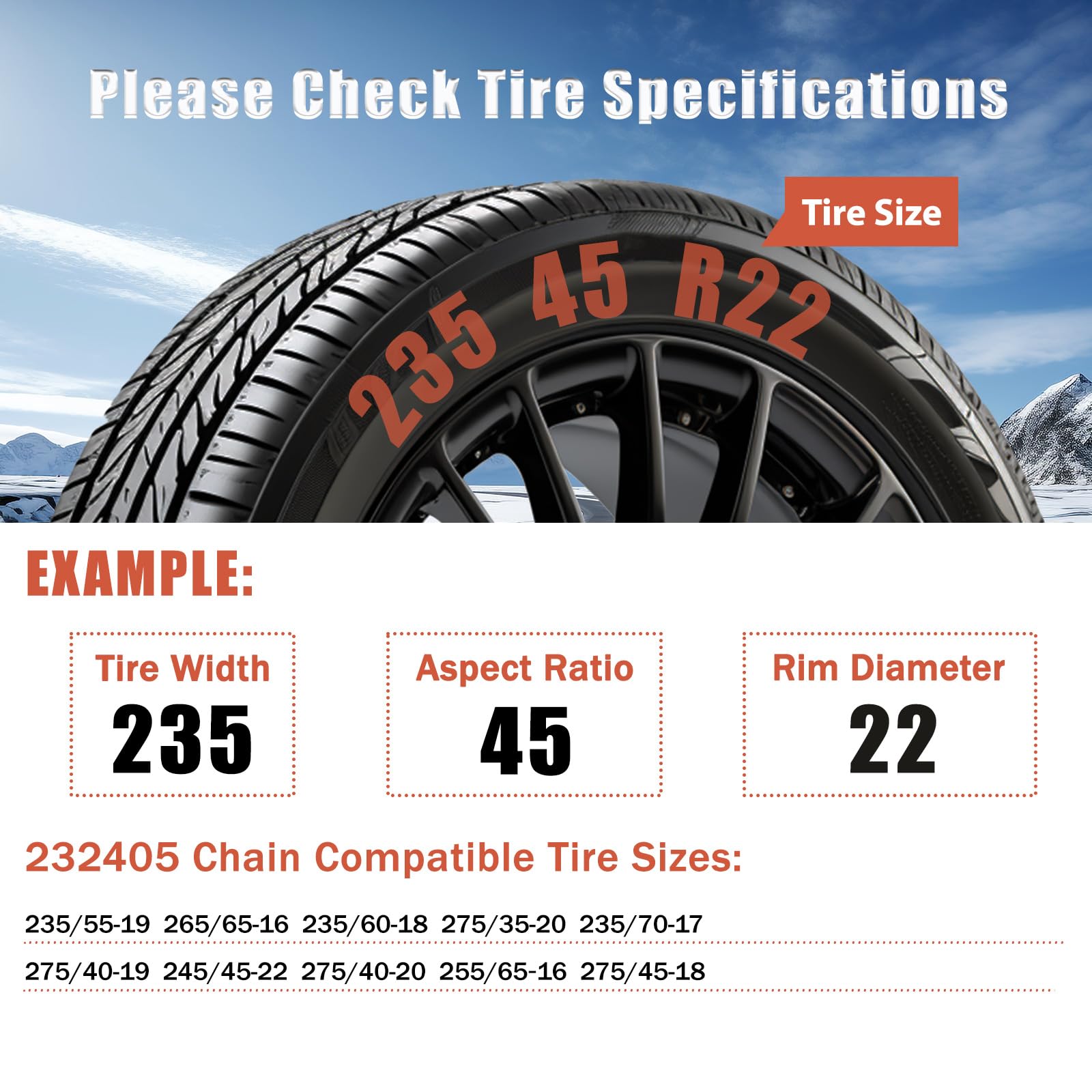 Amazon.com: 232405 Adjustable Snow Tire Chains for Light Truck