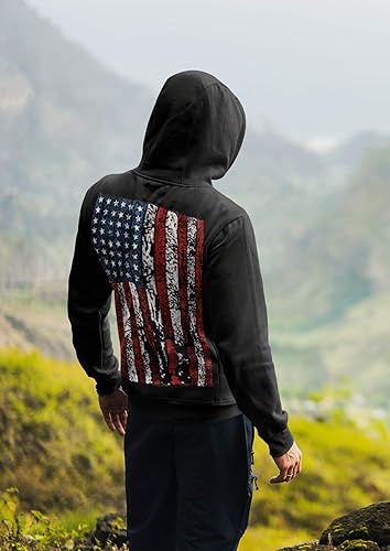 Miniatura 5 de Sudadera con capucha para hombre con bandera estadounidense de Estados Unidos