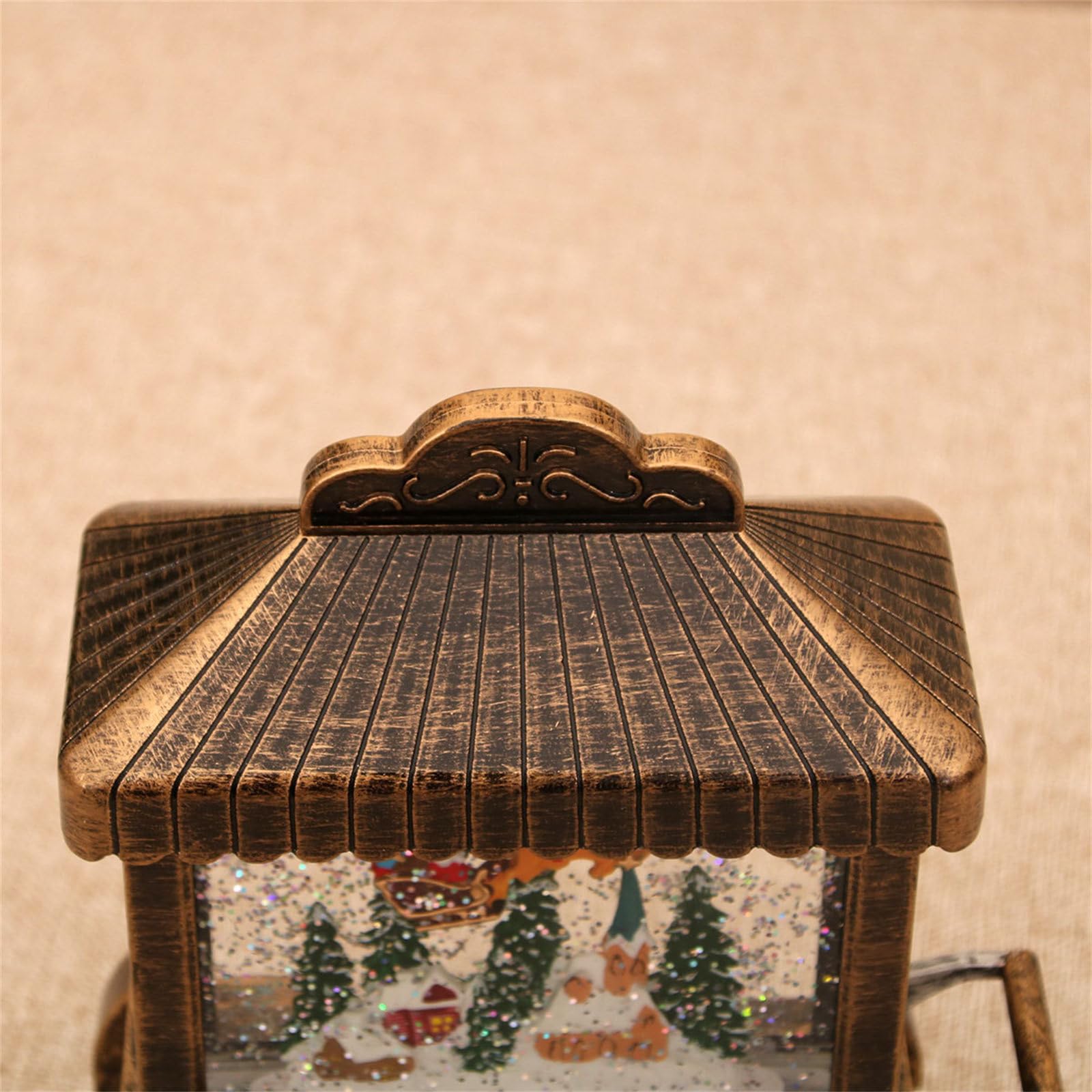 Caja de música con diseño de carrito de Navidad, caja musical que cae en la nieve, decoración del hogar para niños, hombres, mujeres, cumpleaños, vacaciones, regalo de árbol