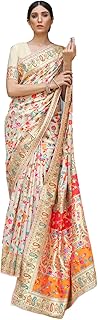 SGF11- Women's Kanjivaram Pure Soft Silk Handloom Saree Pure Golden Zari With Blouse Piece Price In India