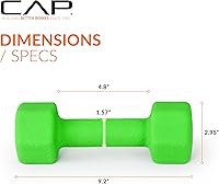 Vista 3 de CAP Barbell - Juego de pesas de mancuerna de neopreno en pares y conjuntos Múltiples