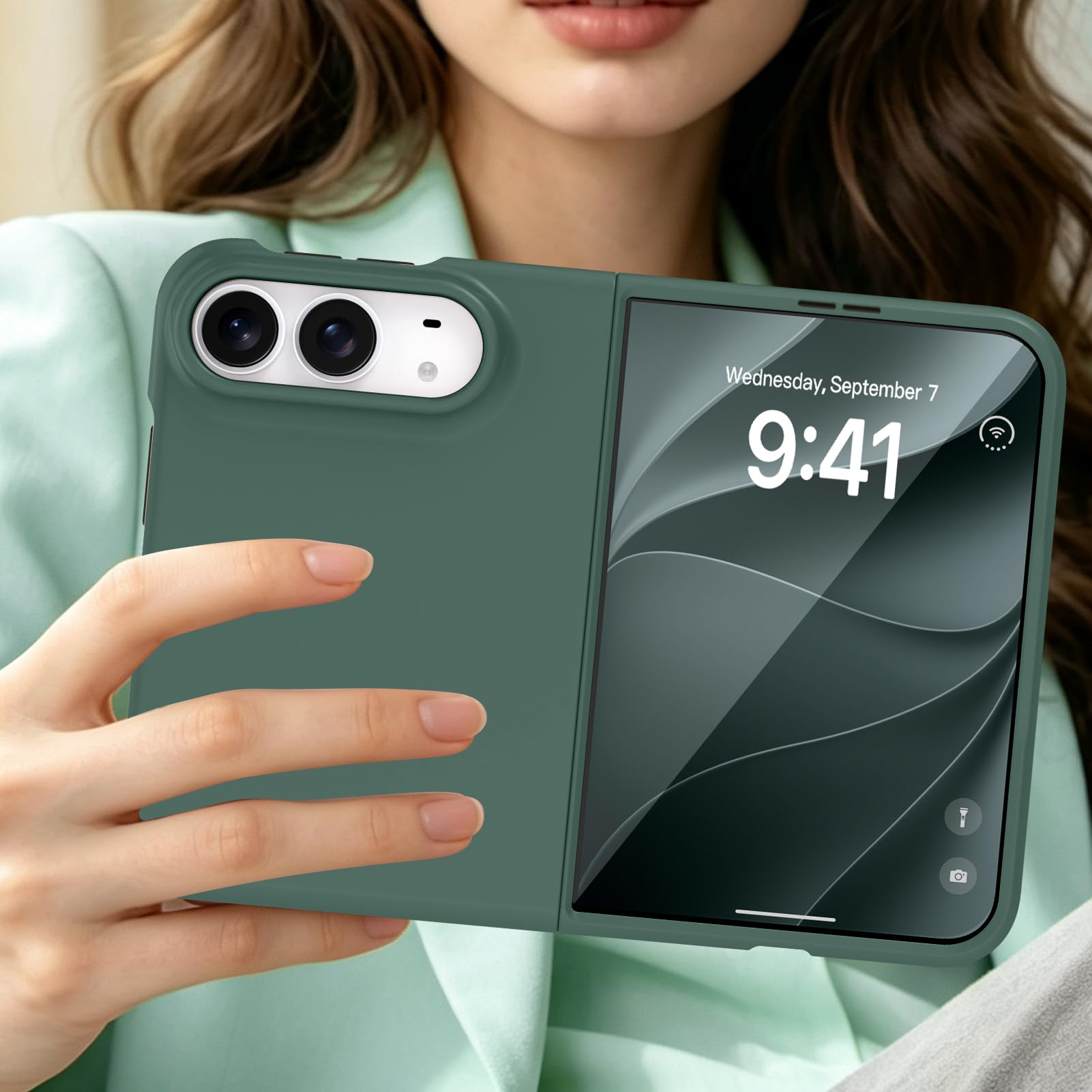 ZIYE Coque pour iPhone Duo, protection complète, anti-chute, vert