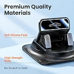 360 Degree Rotatable Car Phone Holder with Adjustable Dashboard Mount, Non-Slip Base for iPhone & Android Smartphones, Hands-Free Driving, Navigation & Video Calls