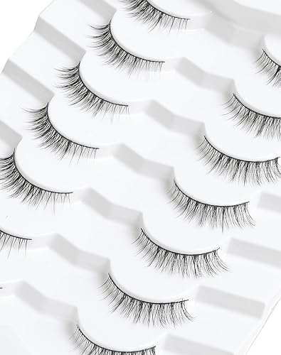 Miniatura 7 de Pestañas naturales Pestañas naturales Pestañas cortas Pestañas postizas de aspecto natural Pestañas postizas Pestañas de ojo Wispy Pestañas 0.394 in