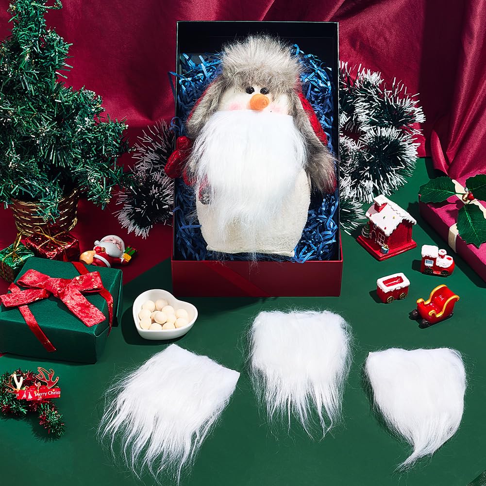 SOFPLATE 12 Sets Gnomes Beard Kit Bulk Pre Cut Gnome Beards and Noses White Faux Fur Fabric Unfinished Wood Balls Christmas Decorations for DIY Crafts Party Halloween Easter Festival Home Ornaments - Image 4