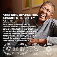 Vista 4 de Bronson Selenio 200 mcg – Complejo de aminoácidos quelado libre de levadura - Mineral traza esencial con absorción superior, 250 cápsulas