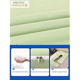 Wndy\'s Dream 60 inch Pregnancy Pillow with Removable Velvet Cover, Side J Type Full-Body Pillow for Back, Legs and Belly Support, Comfortable Slumber for Pregnant Women