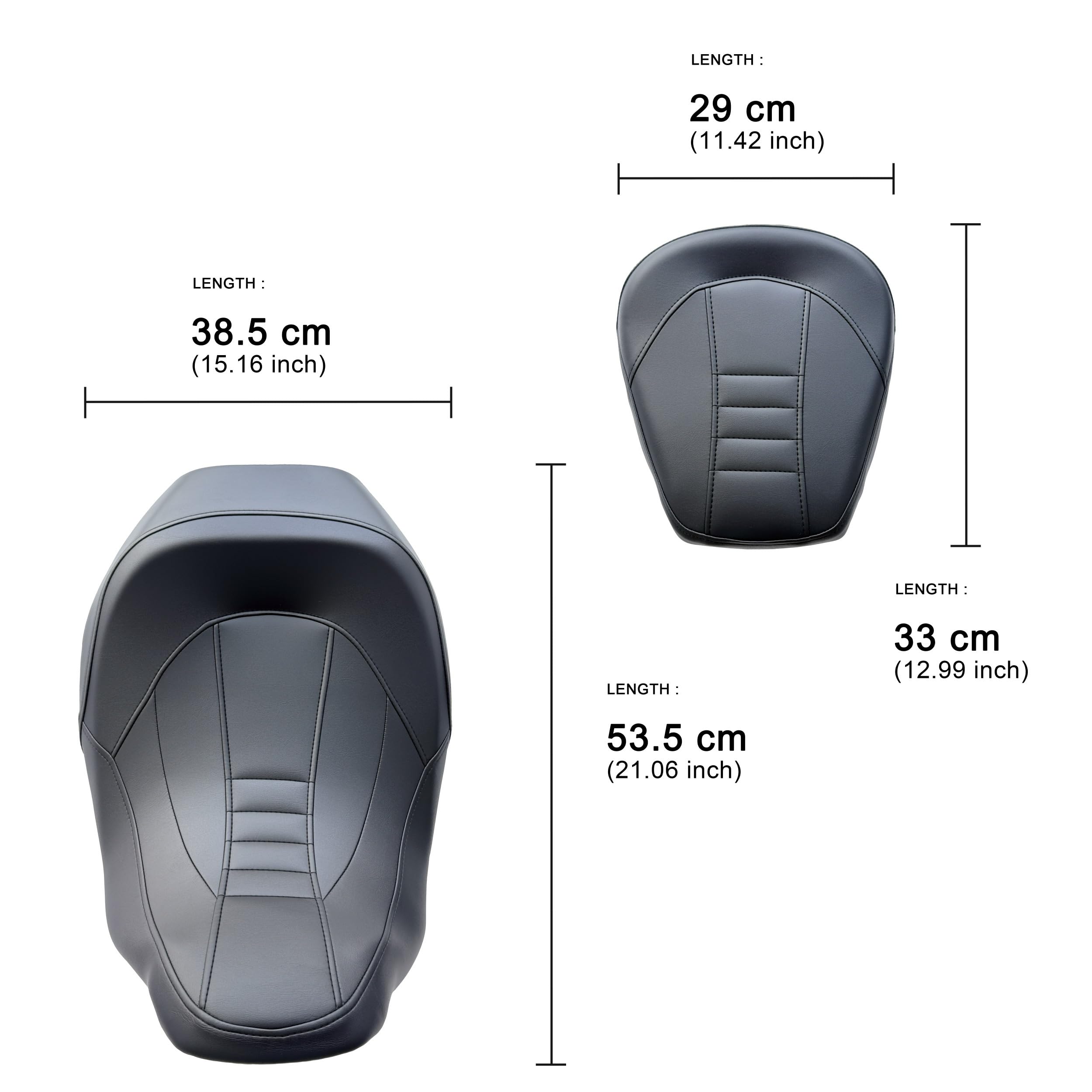 Motocykl Siedzisko Części motocyklowe CVO Fotel kierowcy i pasażera Odpinana miękka poduszka na sofę Żel wewnątrz pasuje do Harley Touring 2009-2023(Orange Stitch)
