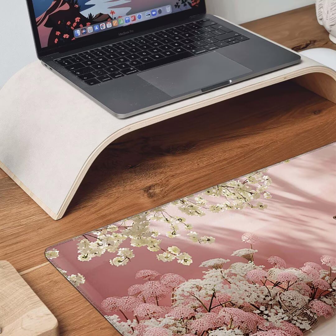 Podkładka pod mysz, podparcie nadgarstka, podkładka pod mysz z antypoślizgową gumową podstawą, ergonomiczna podkładka pod mysz do komputera, laptopa, domowego biura, kompatybilna z myszami laserowymi