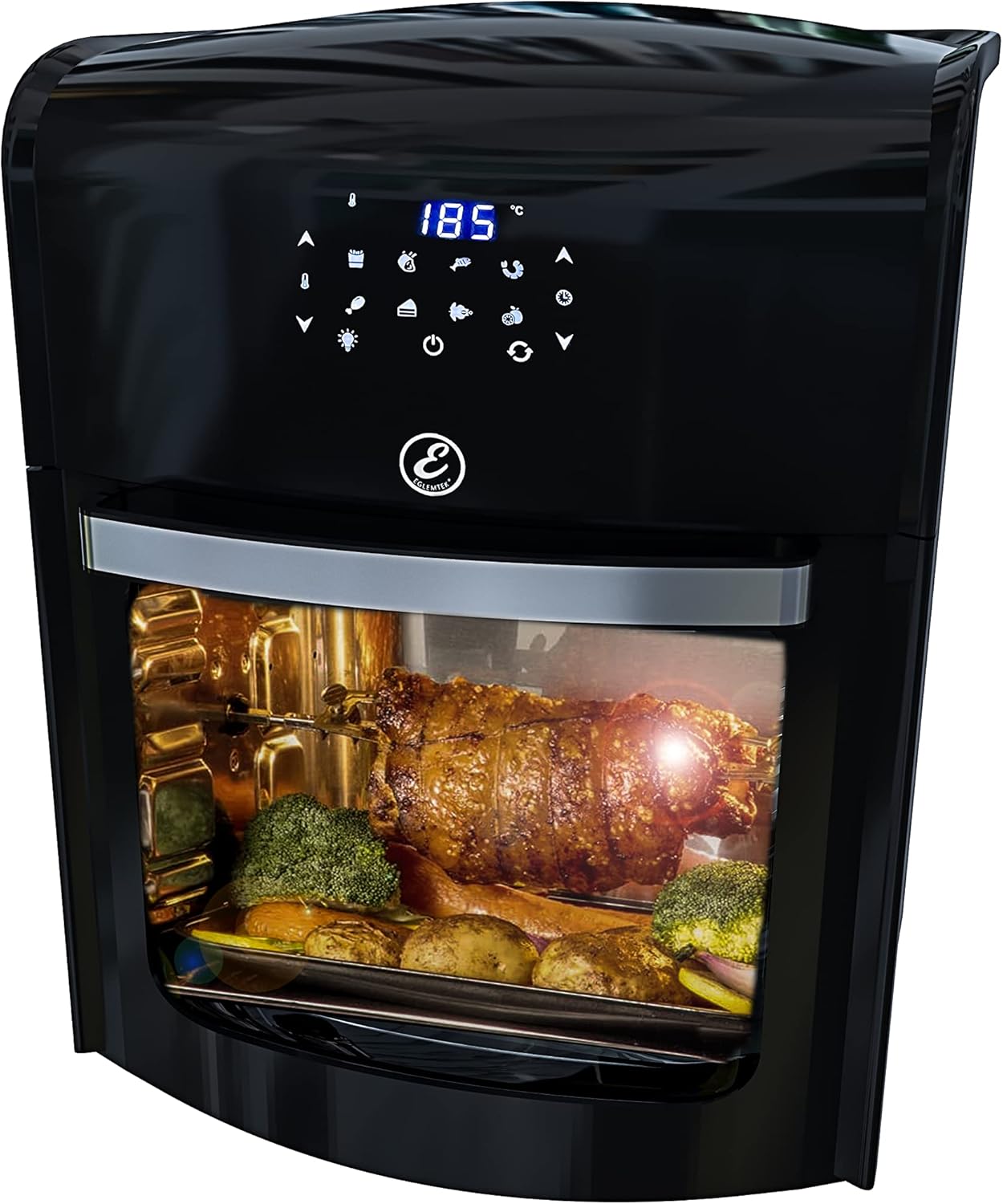 Friggitrice Ad Aria 12 Litri 1800W Forno Aria Calda 10 In 1 Con Touch Screen LED Friggitrice Multifunzione Senza Olio 6 Accessori 7 Programmi Tempo Temperatura Regolabili Friggere Griglia Forno