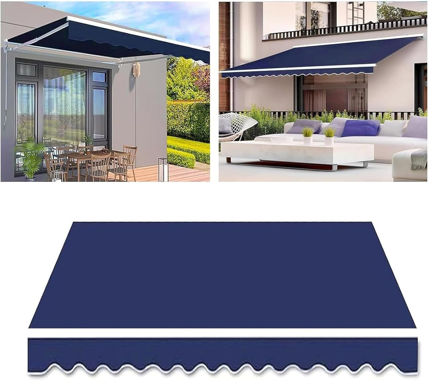 Replacement Canvas for Retractable Awning, Patio Awning Fabric Replacement, Durable Exterior Sunshade Canopy Cloth, Anti-uv and Waterproof 280g Polyester Canopy for Patio(4x2.5m(13x8.2ft))