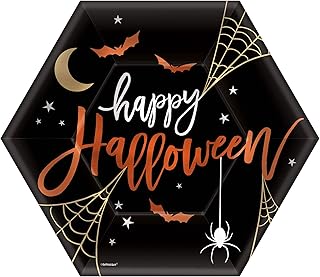 Amscan Halloween Hexagon Shaped Paper Plates - 9