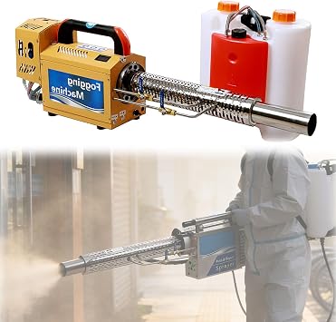 15L Portable Pulse Jet Fogger Machine, Thermal Water Spray Electric Sprayer with Dual 3D Heat Dissipation & Double Tube Cooling for Farm Garden Control Fogging 350