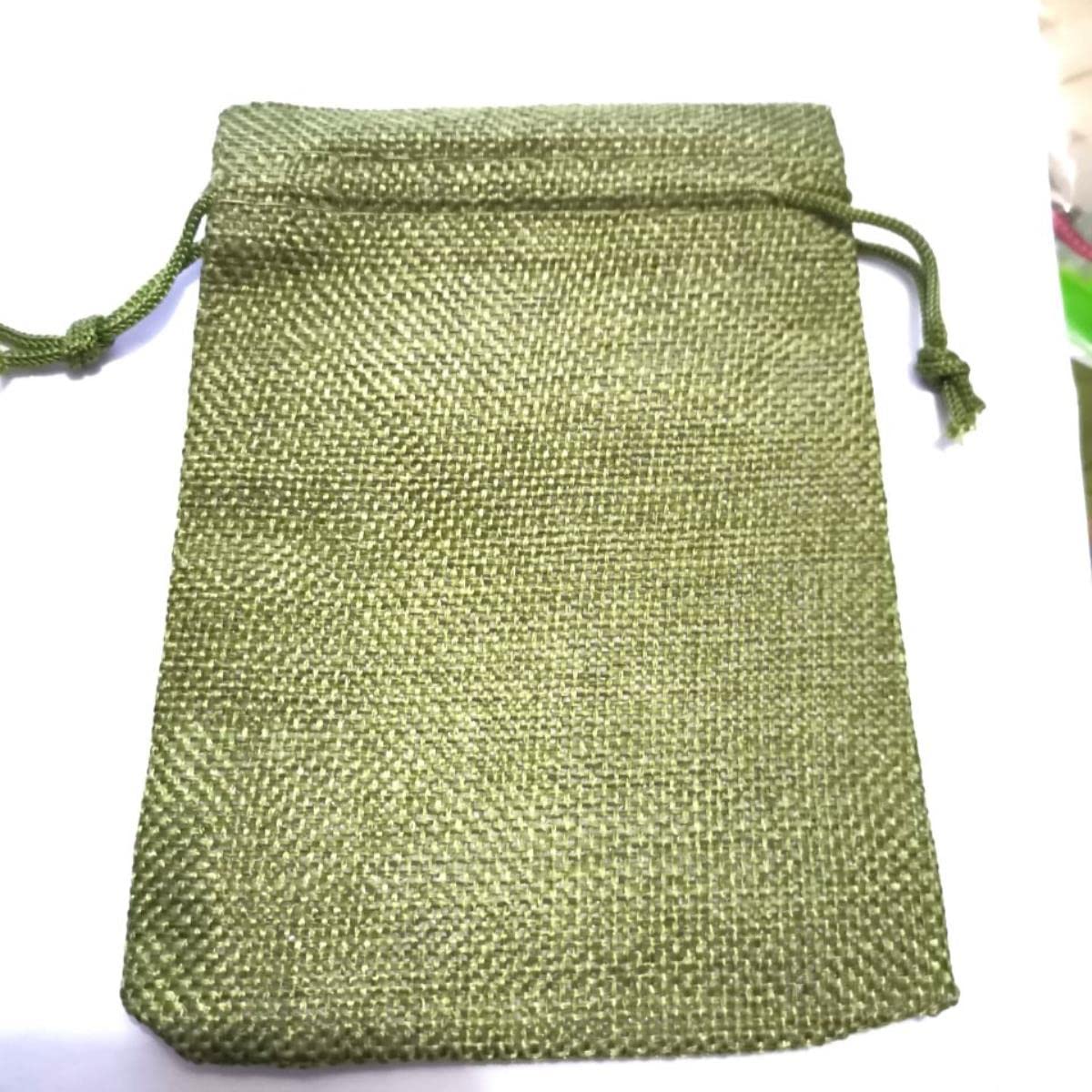 Małe woreczki na biżuterię Opakowanie 50 torebek prezentowych ze ściągaczem na biżuterię(Jute Nylon Rope,15x20cm)