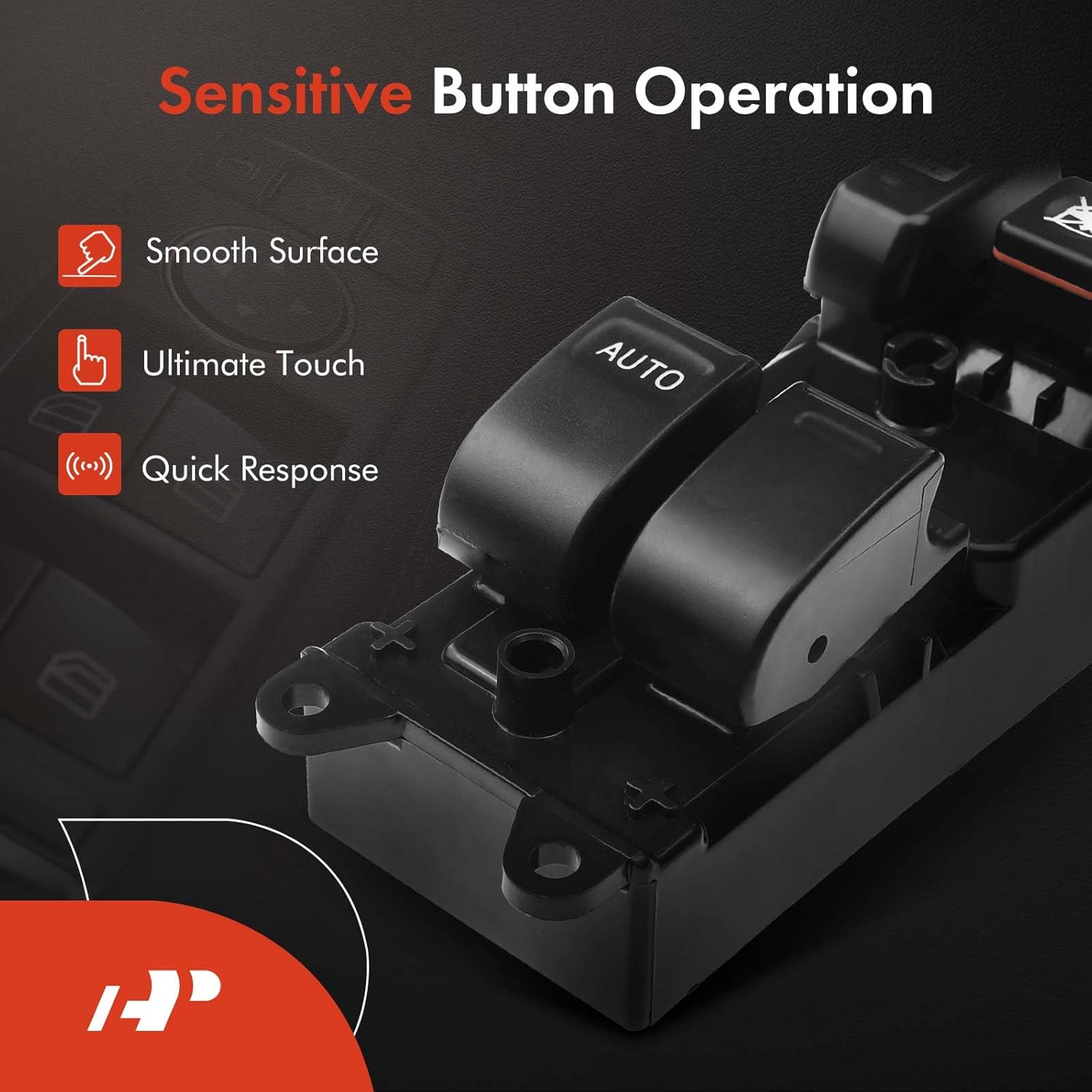 A-Premium Front Driver Side Master Power Window Switch Compatible with Toyota Tacoma 2001-2012, 2-Door Pickup, Replace# 8482004010