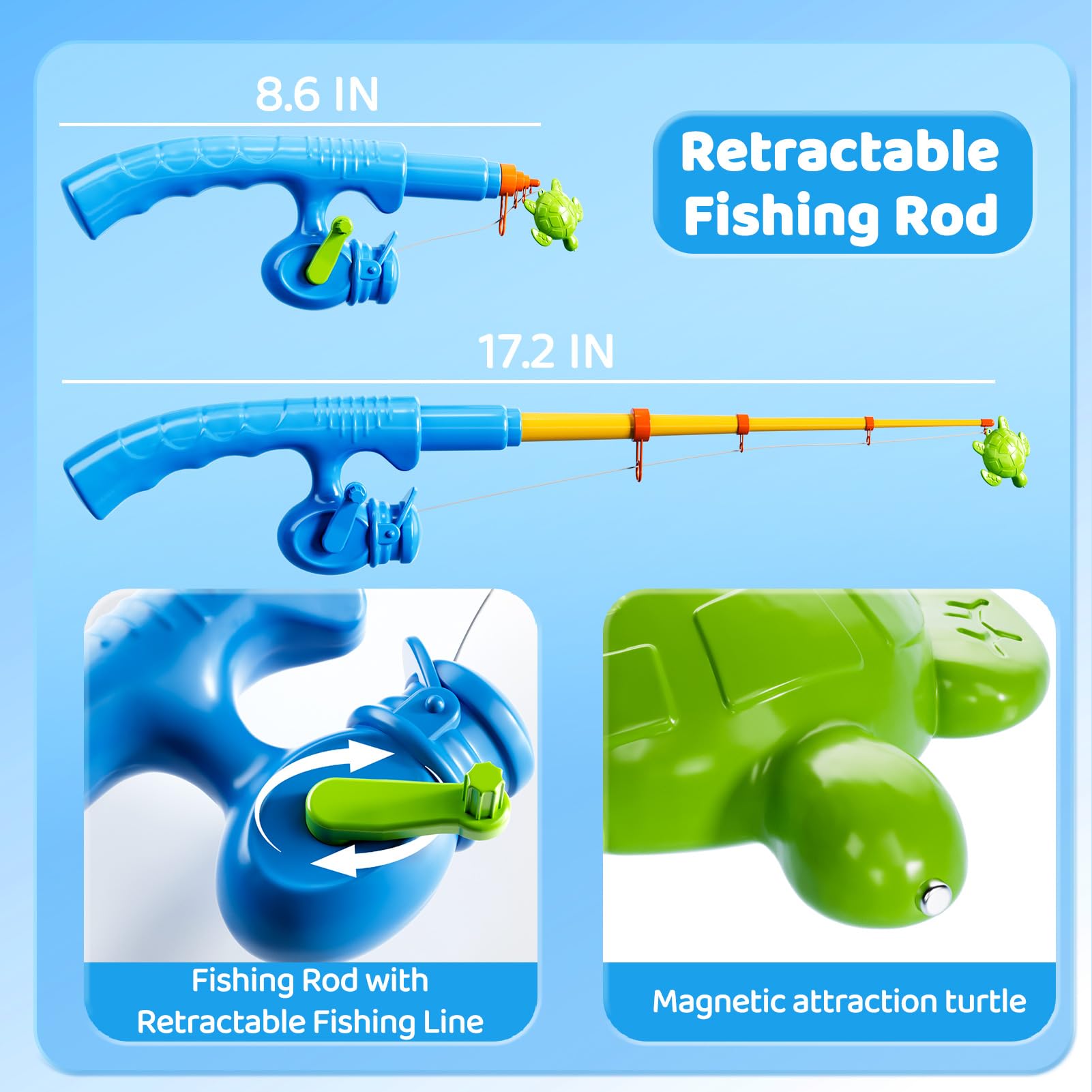 Magnetic Fishing Pool Toys Game for Kids Toddlers 3-5 4-8 - Image 4