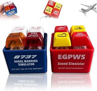Pilot And Crew Alert Keychain EGPWS Warning Sound Simulator, LED Aviation Cockpit Safety Button, Pilot Alert Keychain