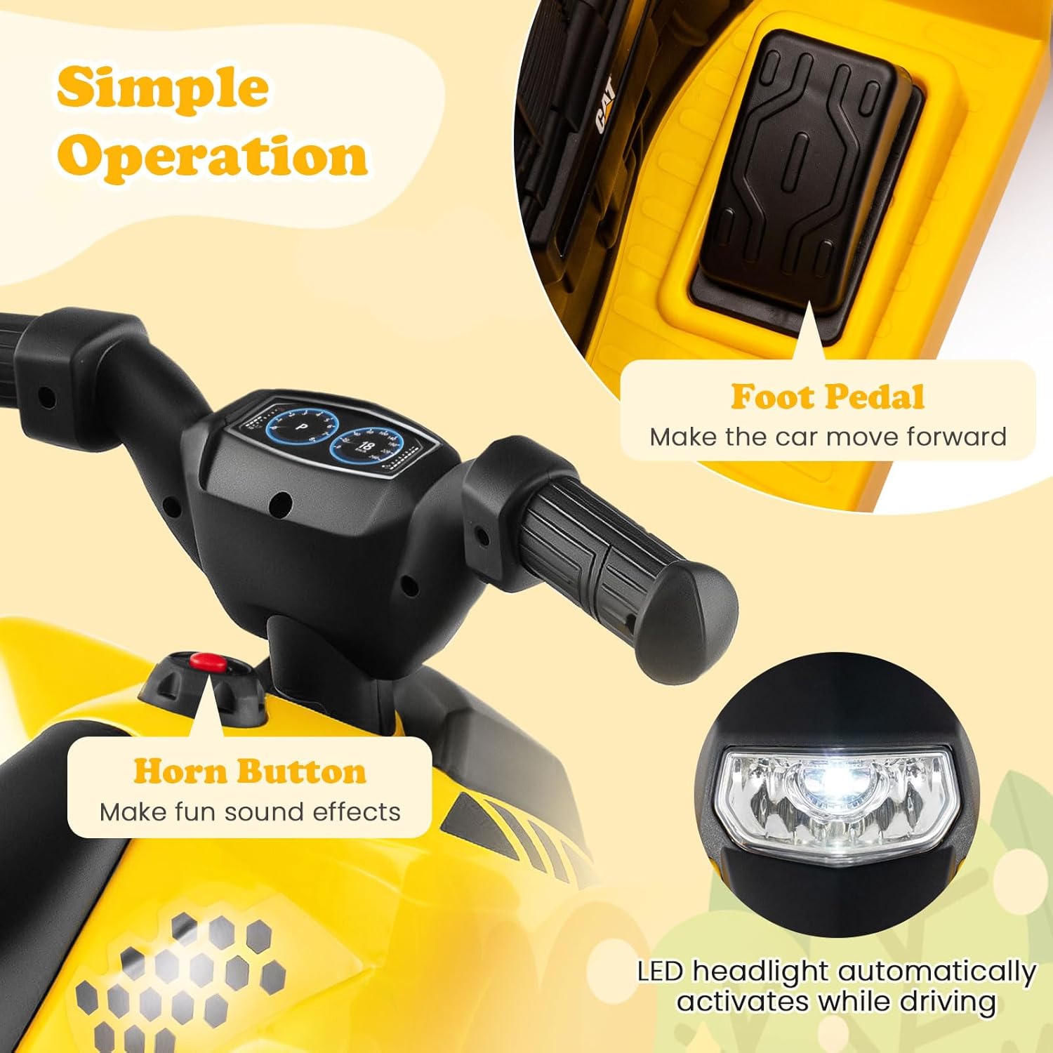 Costzon Kids ATV showing simple operation features