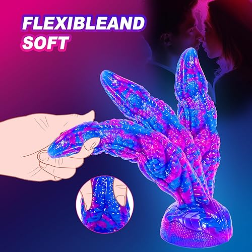 Miniatura 3 de Consolador de nudo de dragón de monstruo de fantasía, consolador de perro lobo grande y largo de 8 pulgadas, juguetes sexuales para hombres,