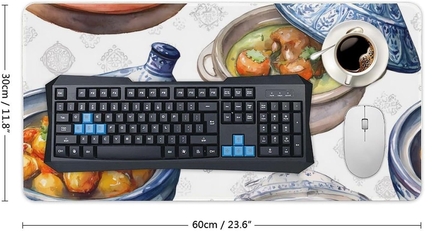 Tagine Morocco Food Desk Mat Gaming Mouse Pad Accessories Non-Slip 30x60cm image 2