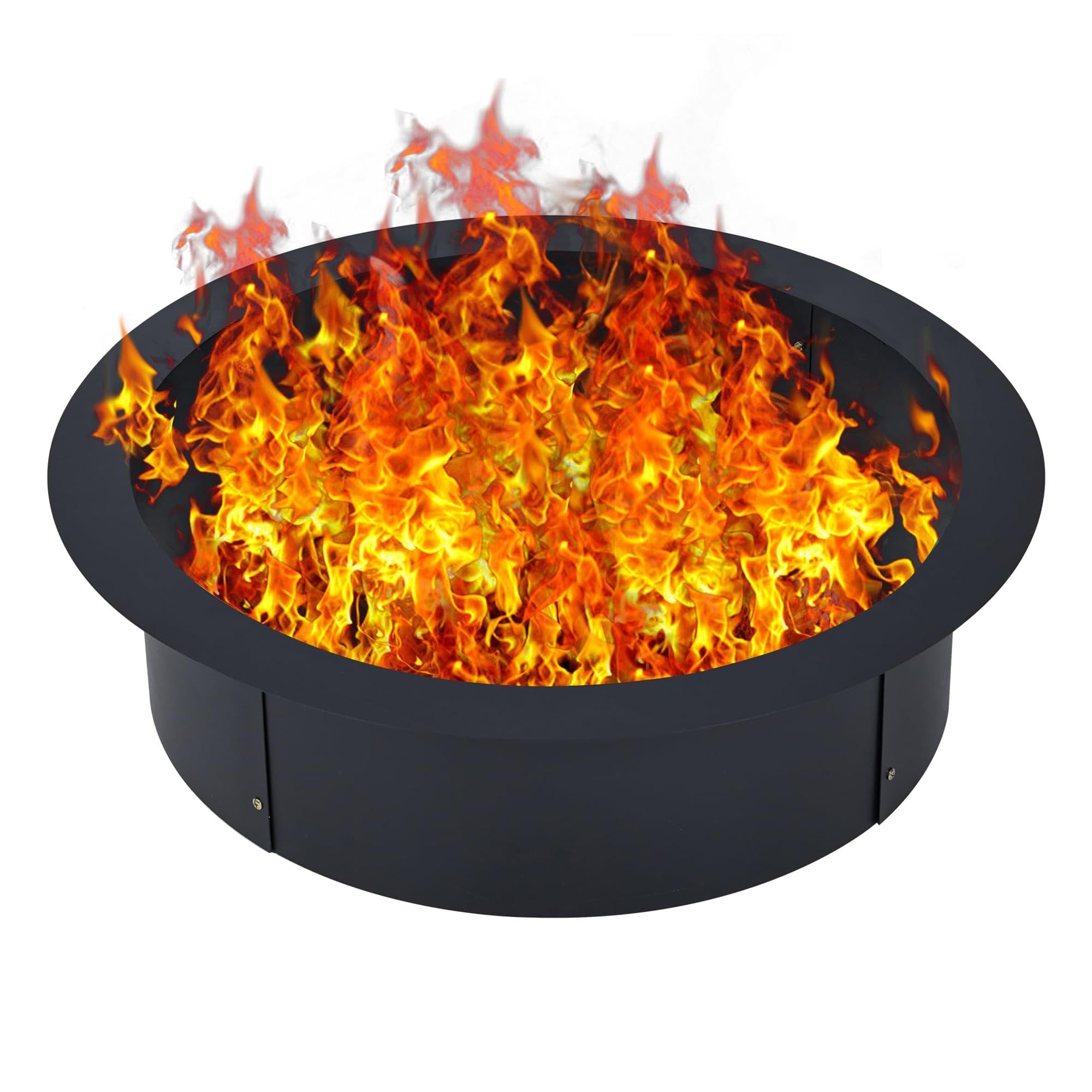 Braciere da Esterno Senza Fumo con Interruttore dell'Aria, combustione ottimale, Anello Interno da 30 Pollici, Inserto per falò Robusto e in Acciaio per la combustione della Legna all'aperto Fai da t