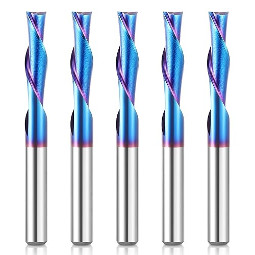 Miniatura 9 de HQMaster Broca de enrutador en espiral extralarga, vástago de 14 de pulgada, broca de enrutador CNC de carburo sólido con molino de extremo de