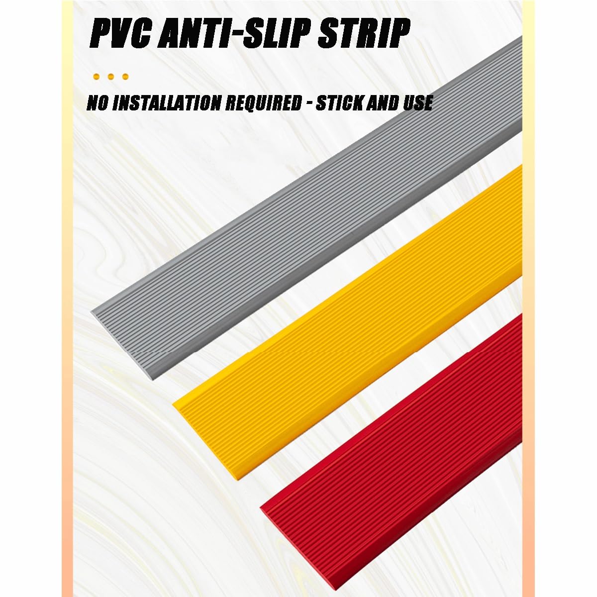 Striscia autoadesiva di protezione del bordo delle scale Bordo in PVC antiscivolo adatto a tutti i tipi di gradini e scale(Gray,1m)