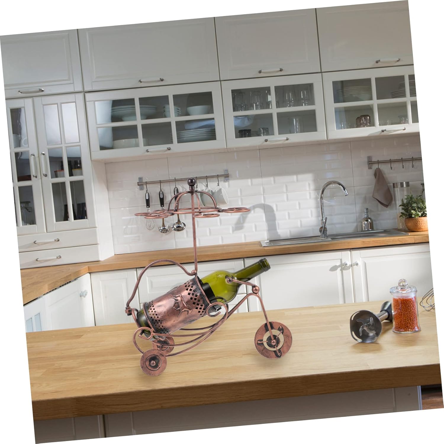 Mobestech Elegant Wine Holder Bottle Rack Wine Rack for Red Glasses Compact Storage for Bar and Kitchen