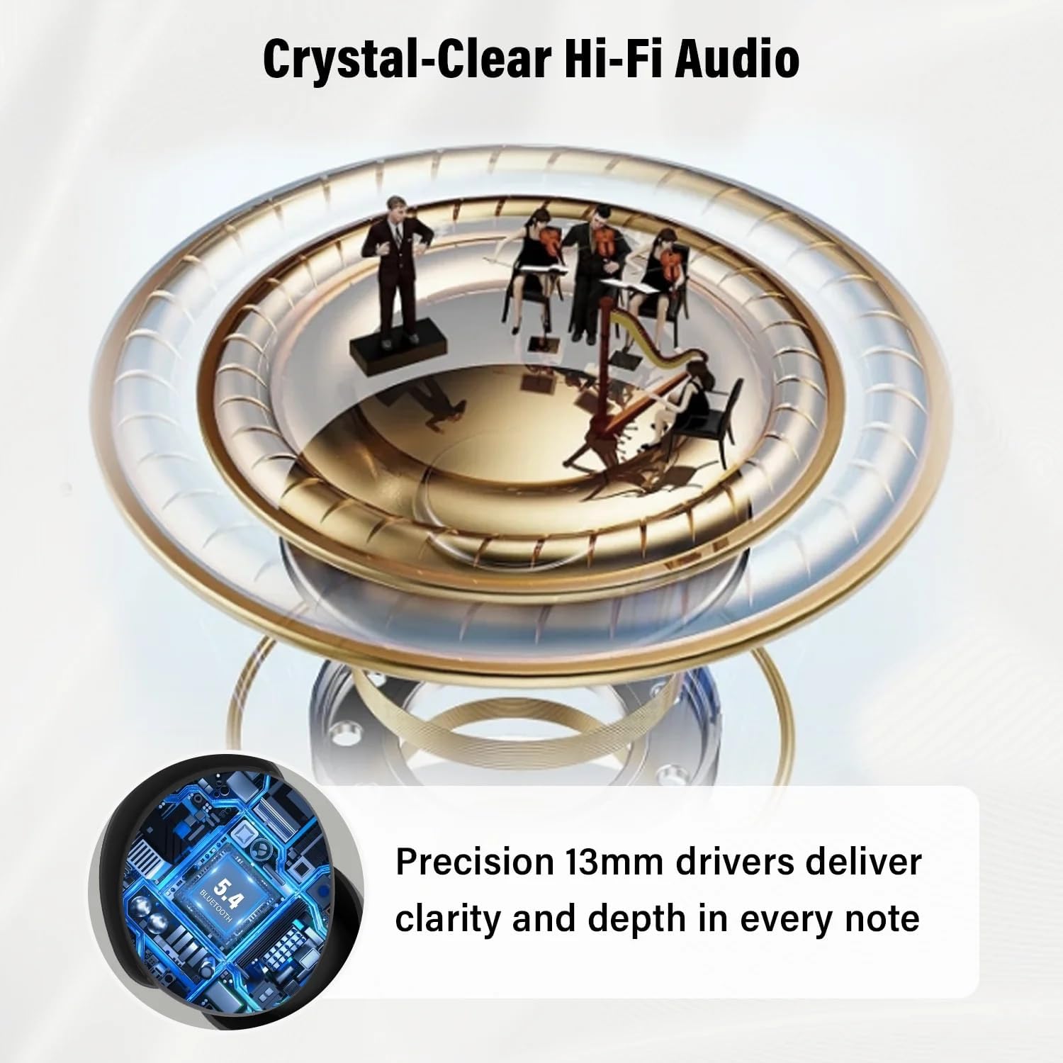 Sleep Earbuds Bluetooth 5.4 in Ear Smart Touch Screen Headphones, 48H Noise Cancelling Ear Buds with 5 EQ Modes, Mini Wireless Headphones Small Design for Side Sleepers, Clear Calls Earphones, IPX7