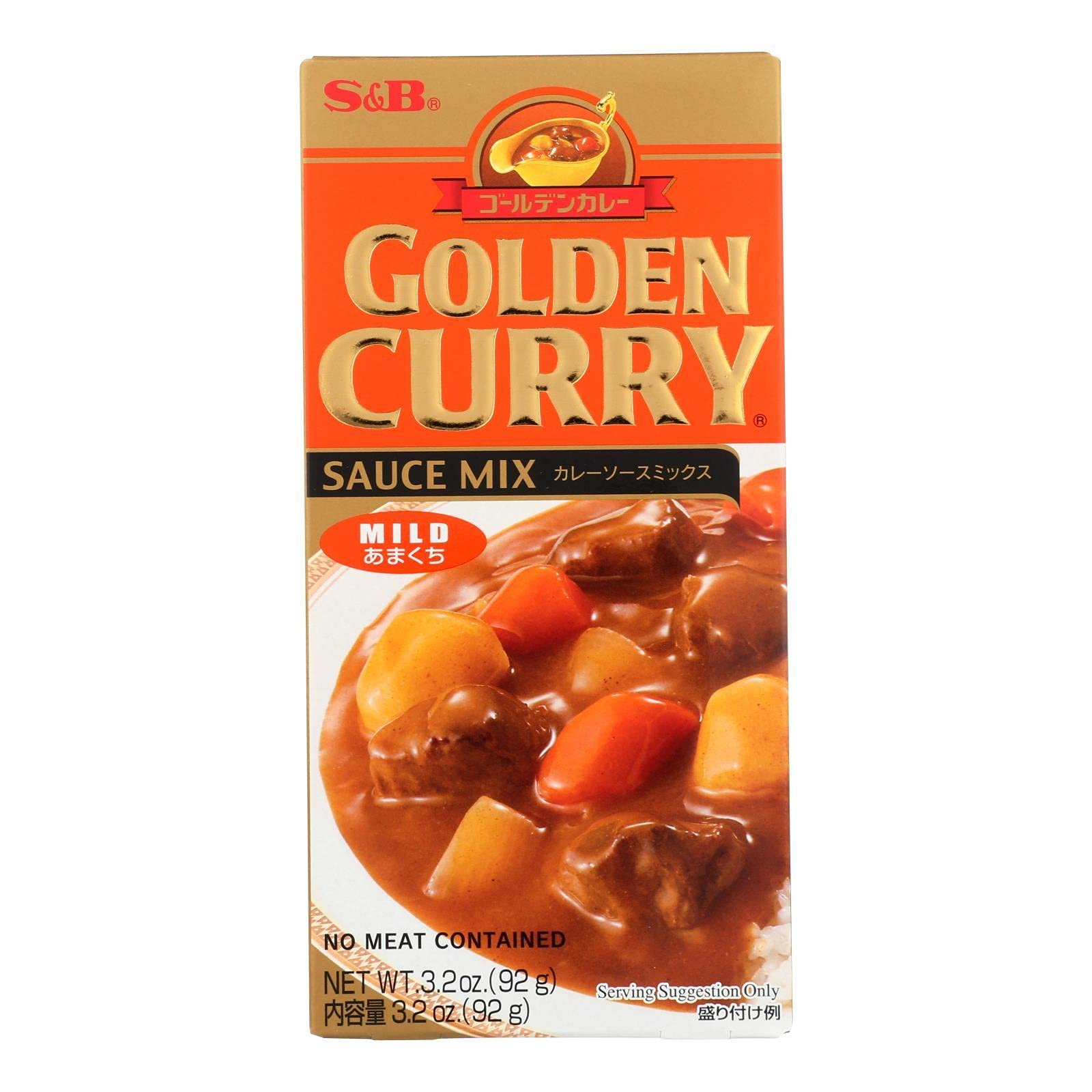S & B 316917 3.2 oz Sauce Mix Mild Golden Curry - Pack of 1212