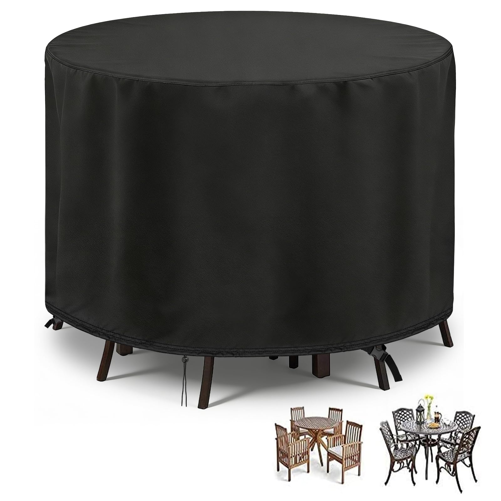 Photo 1 of POMER Patio Furniture Set Cover, Round Bar Height Table and Chair Cover 72inch Waterproof Outdoor Tall High Table Cover for Round Furniture Set (Upgrade Material:72" D x 43" H)