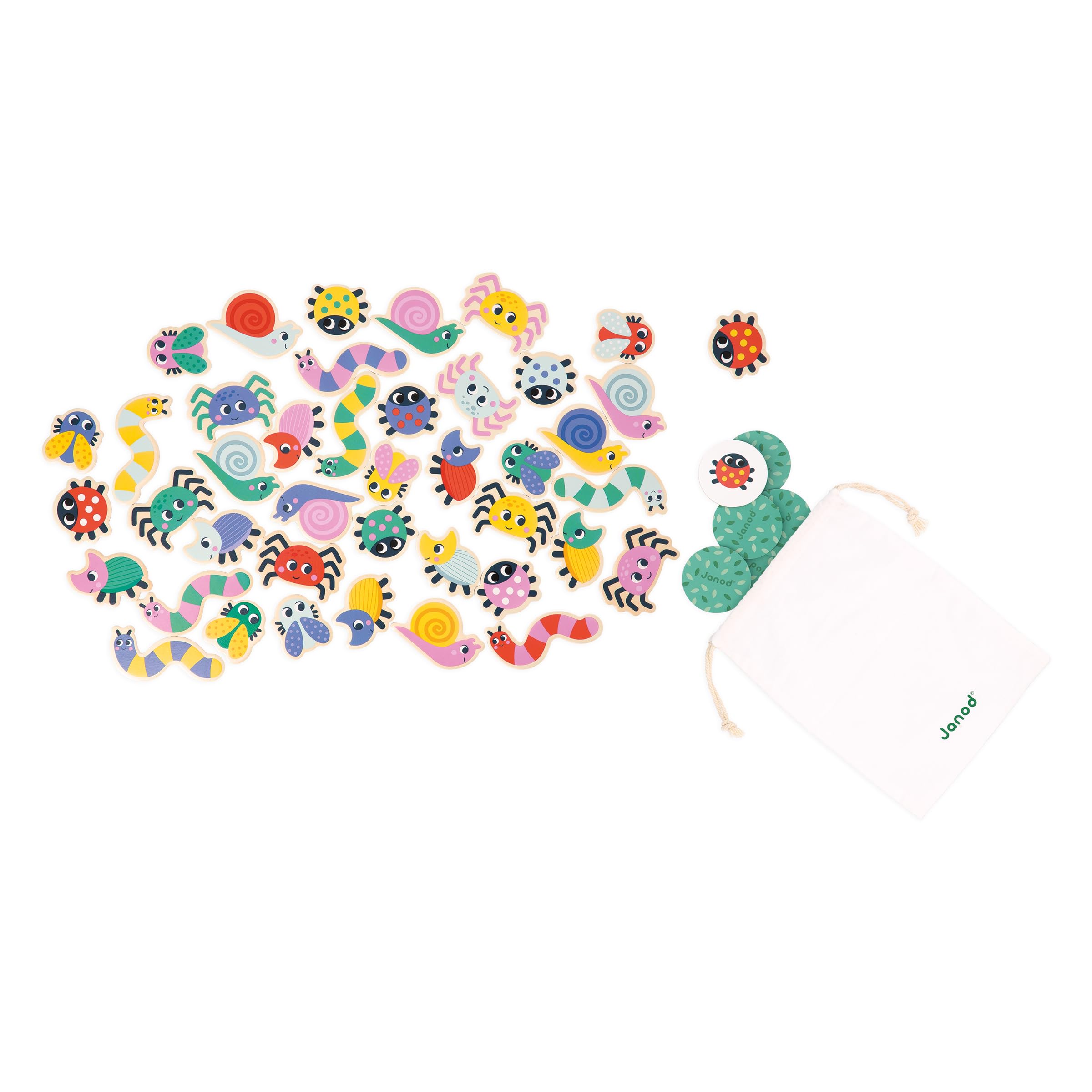 Janod - Gamma Pedagogia - Cerca e Trova Il Giardino - Gioco Educativo per Bambini - Sviluppa Lo Spirito di Osservazione - Gioco in Legno FSC - dai 24 Mesi, J05091