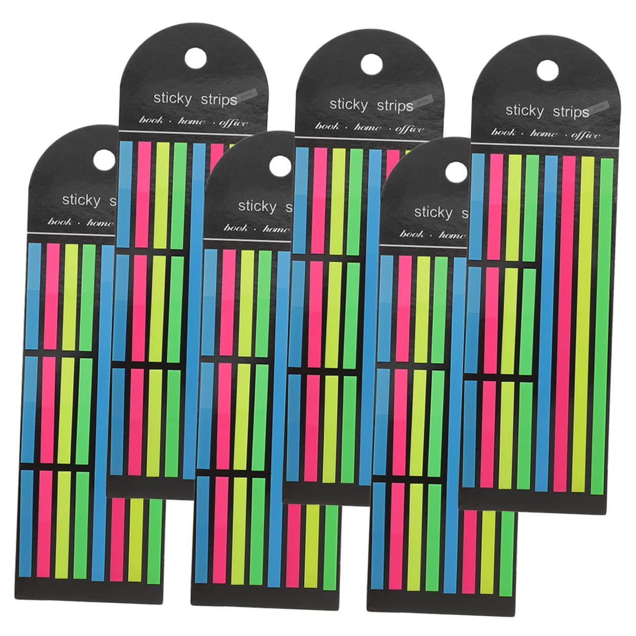 OSALADI 3 Set Note Adesive Fluorescenti Schede Del Libro Evidenziare Le Strisce Evidenziatore Linguette Adesive Evidenziatori Schede Dei Marcatori Di Pagina L'animale Domestico 6 Pezzi * 3