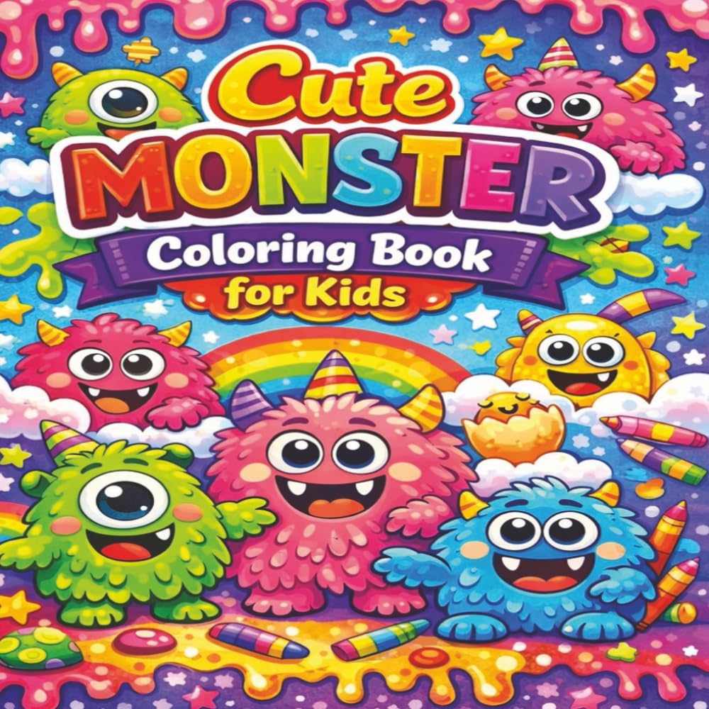 Cute Monster Coloring Book for Kids: Over 100 Adorable, Silly & Friendly Monsters to Color and Enjoy