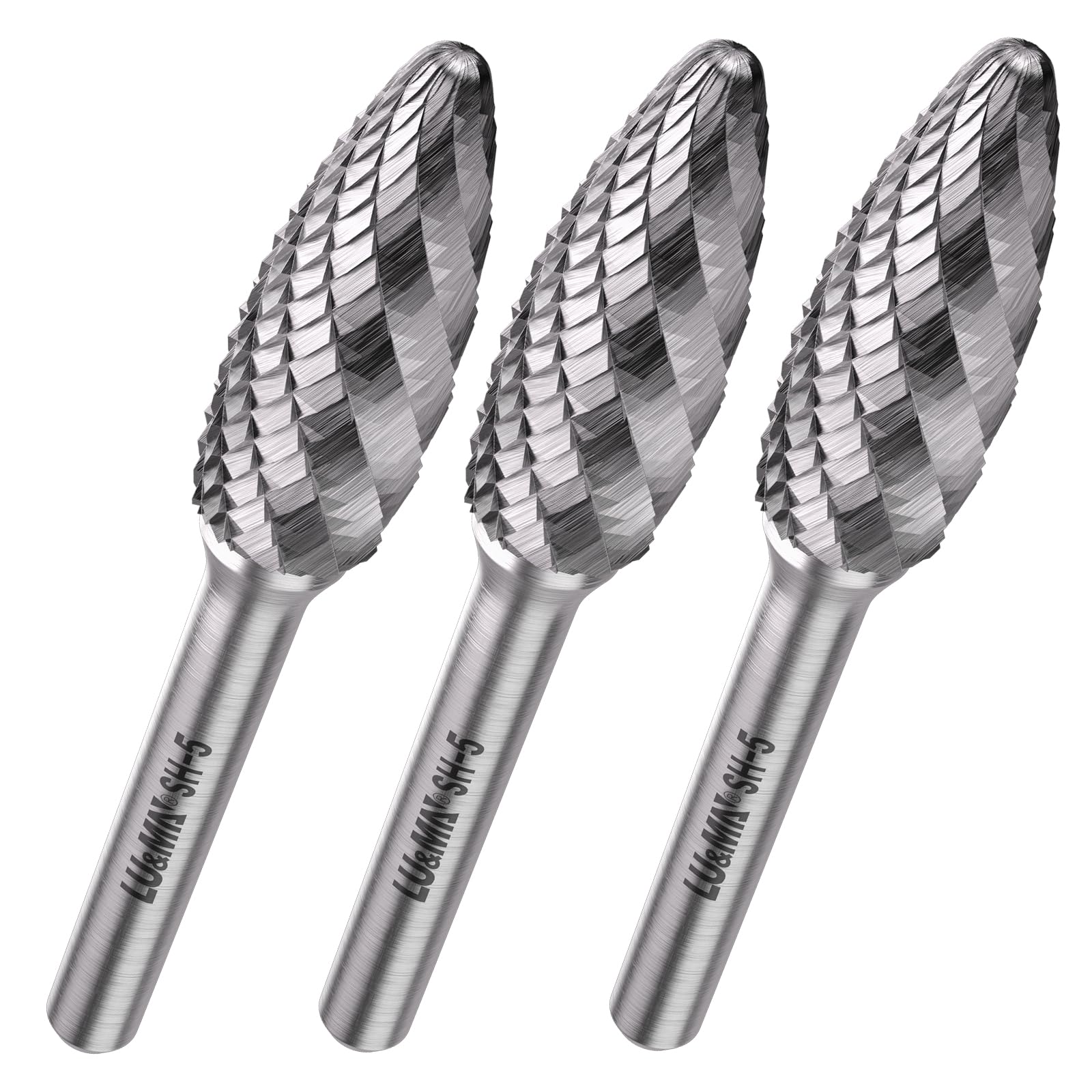 LU&MN Tungsten Carbide Burr Set, 1/4" Shank, 10 Pcs — Amazon image 16