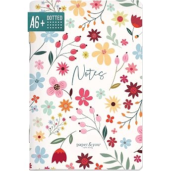 H fft paper&you Notebook A6+ Dotted Wild Flower
