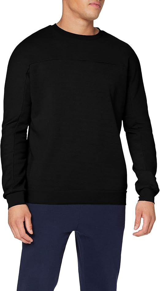 Mizuno Men's Athletic Crew Sweatshirt, Black, XL Amazon.co.uk Fashion