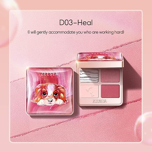 Miniatura 2 de zeesea Tipsy Kitty Paleta de sombras de ojos cuádruple, sombra de ojos impermeable para Catgirls, sombra de ojos mate, paleta de sombra de ojos