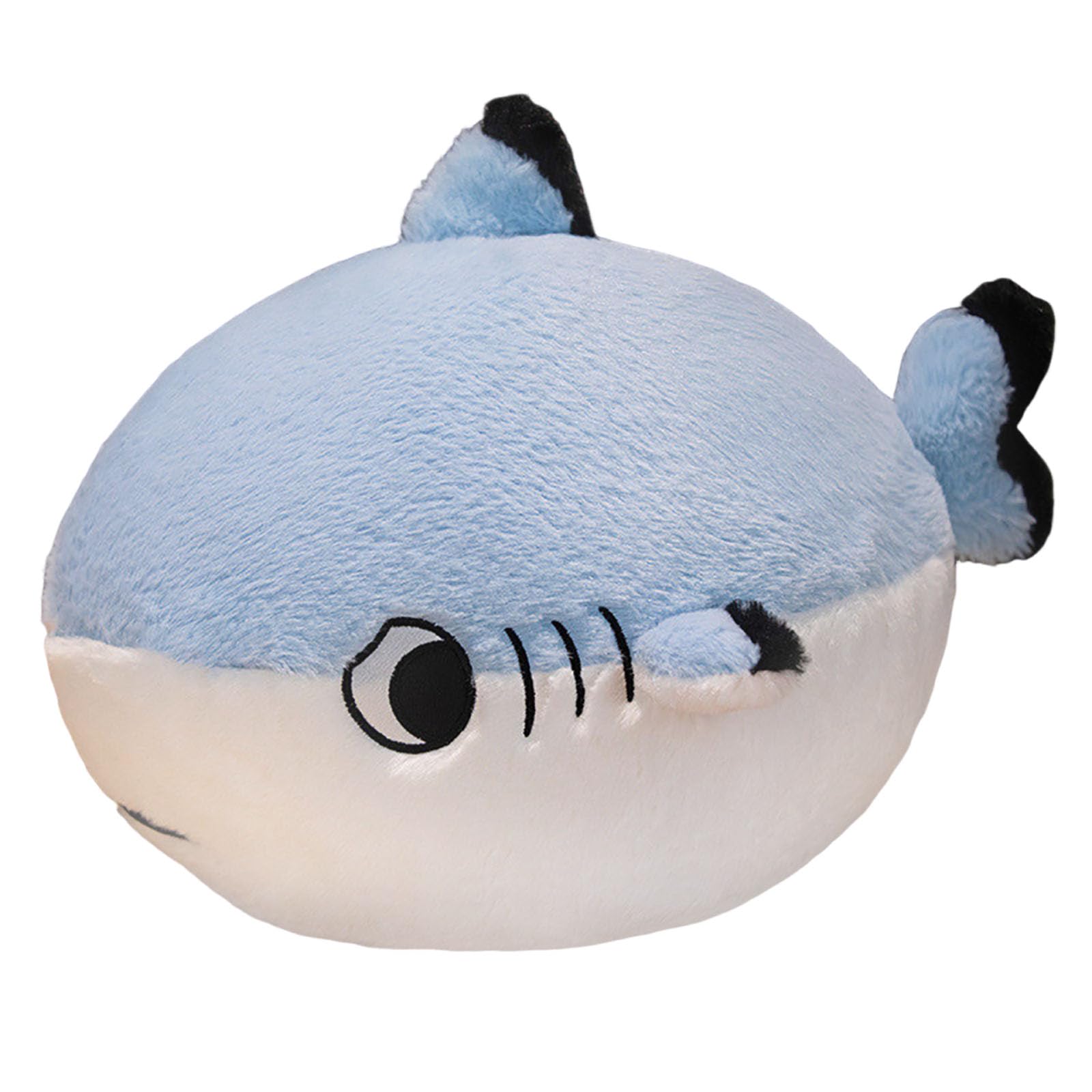 JORCEDI Cute Shark Plush Toy, Soft Fluffy Stuffed Animal, Adorable Kawaii Shark Cuddly Pillow for Kids & Girls. (blue,50cm)