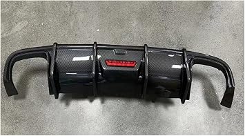 Rear Bumper Diffuser For A4 B9 For Sline For S4 Sports Sedan 4 Door 2017-2019 Rear Bumper Diffuser Lip Splitter Spoiler Auto Tuning Bumper Diffuser Spoiler17-18 Carbon Look