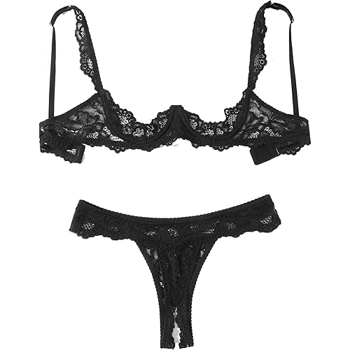 Avidlove Sexy Lingerie Set for Women Lace Bra and Panty Sets Underwire Push Up Lace Lingerie Set XS-XXL