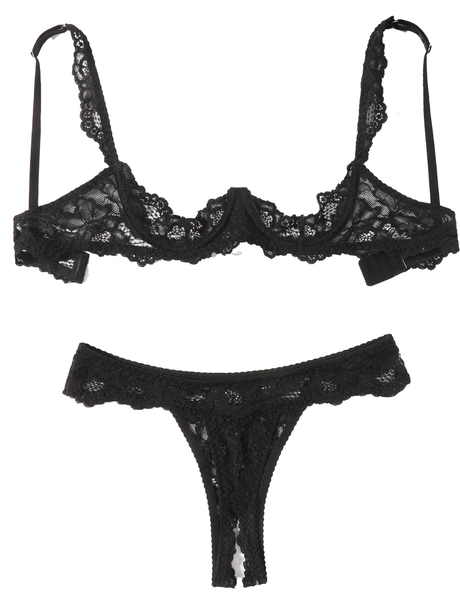 Avidlove Sexy Lingerie Set for Women Lace Bra and Panty Sets Underwire Push Up Lace Lingerie Set XS-XXL