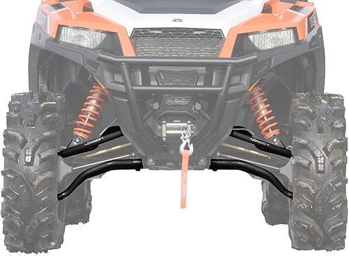 SuperATV Brazos en A arqueados resistentes para Polaris General 1000 (2016) - 1.5" de desplazamiento - Negro