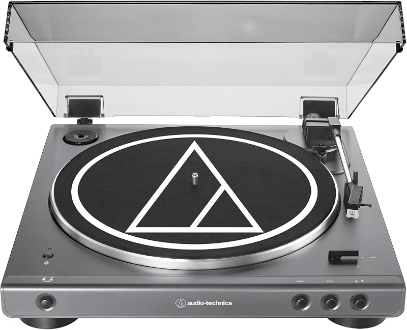 Audio-Technica AT-LPGO-BT Fully Automatic Wireless Belt-Drive Turntable (Gun-Metal/Black)