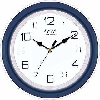 Ajanta AQ-2147 Quartz Glass Abstract Blue Office Clock (214 x 44 x 215 mm )