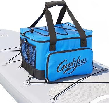 Portable Cooler Bag for Paddle Board, Kayak Cooler with Cup Holder Pockets, Waterproof Shell Paddle Board Accessories, SUP Accessories Storage for Beach, Camping, Boating