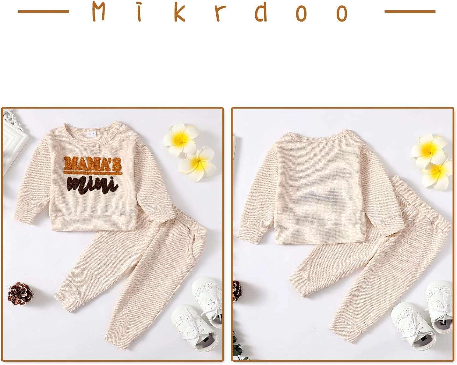 Mikrdoo Toddler Baby Girl Clothes Pants Set Toddler Pullover Tops Fall Winter Outfits - Image 5