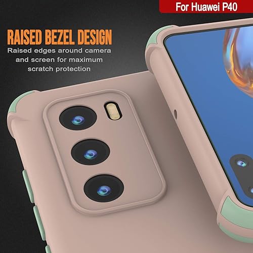 Miniatura 2 de Punkcase Diseñada para Huawei P40 Serie Sunshine funda protectora y ligera de TPU con esquinas de absorción de golpes compatible con Huawei P40 (6.1
