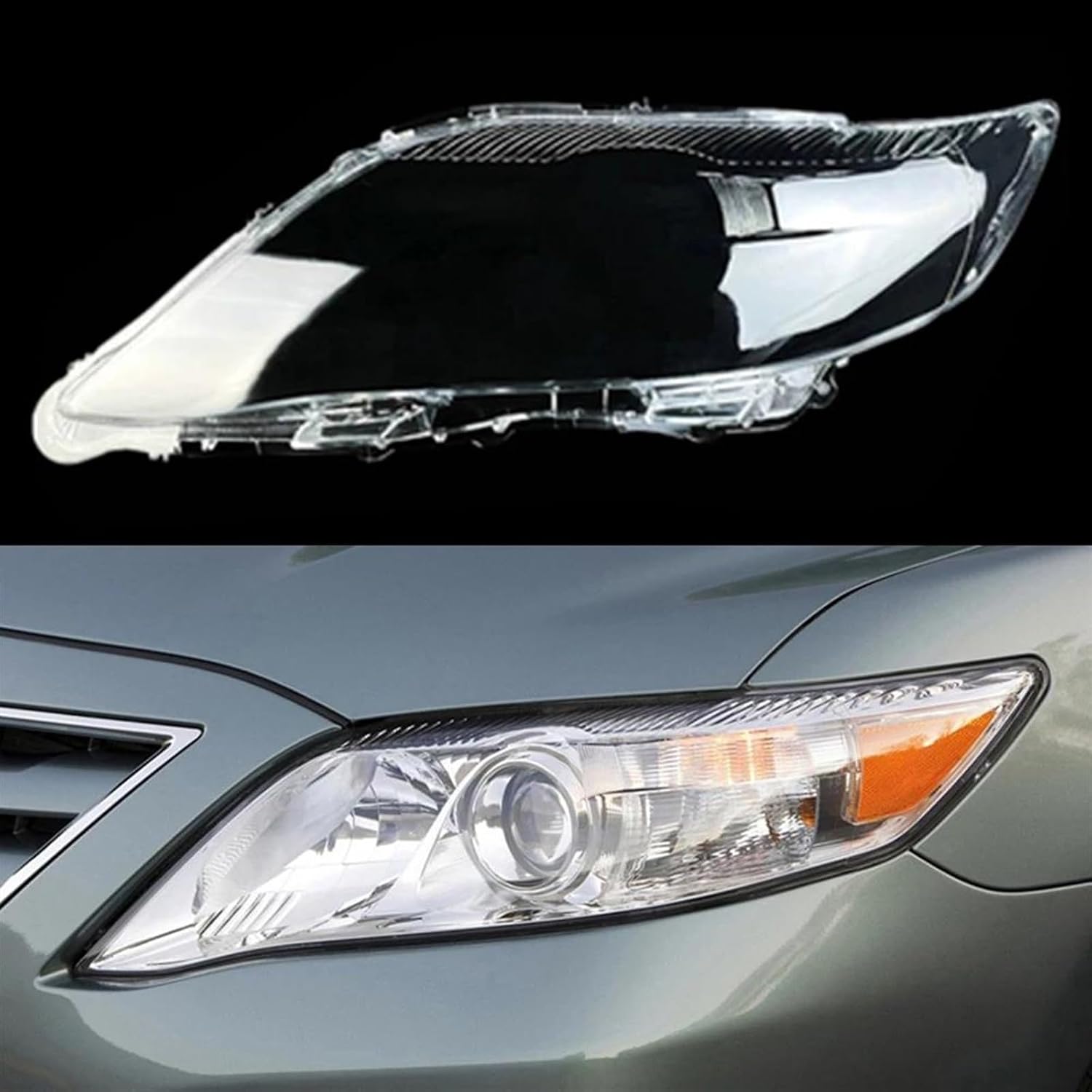 ヘッドライトアセンブリ 車のフロントヘッドライトカバー 透明ガラス 