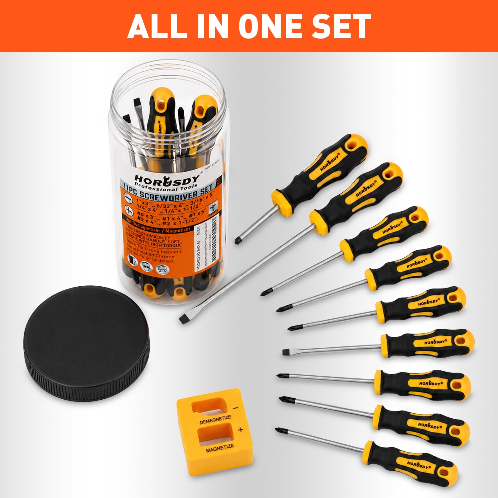 Magnetic Screwdriver Set - 11-Piece Kit -6 Magnetic Screwdriver Set - 11-Piece Kit -6